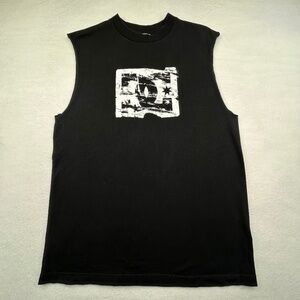 DC sleeveless men's graphic T-shirt Black Medium Skating Street Workout